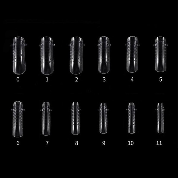 120 st/ case Poly Nail Extension Gel Dual Forms Nail Builder Extension Gel Nail Form Clear Full Cover False Nail Tips Dual Forms Acrylic Nail Forms