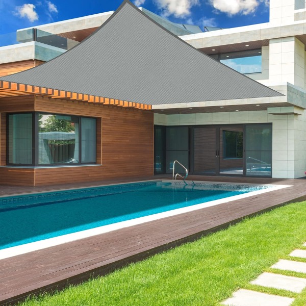 Rektangulær fyrkantig skugga Segel 2,5x3m Farve Grå, Vattentät Canvas 95 % UV-beskyttelse, til udendørs, have og terrasse, swimmingpool
