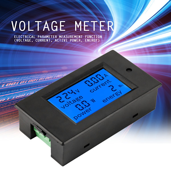 PEACEFAIR PZEM-061 LCD Spänning Ström Effekt Energimätare Voltmeter Amperemeter 100A AC80-260V + CT