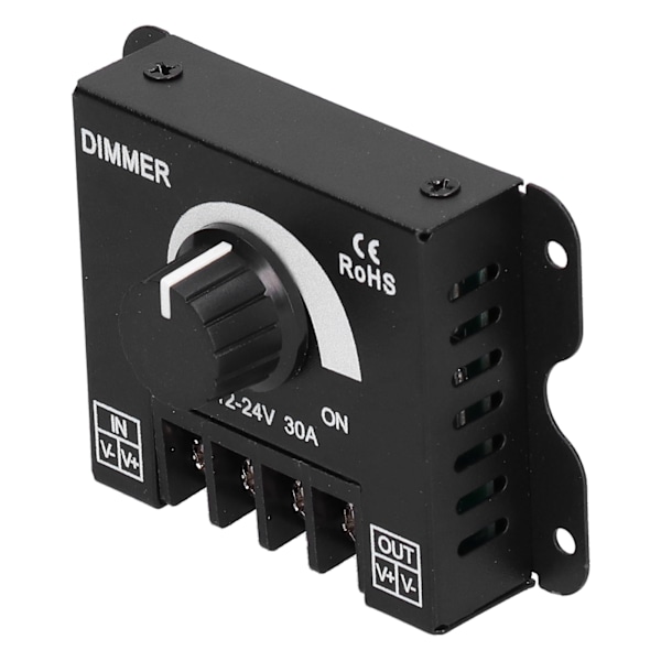 Dimmer LED Enfarvet Lys Justeringsknap til Lysstyrke Switch Udstyr DC 12-24V 30A