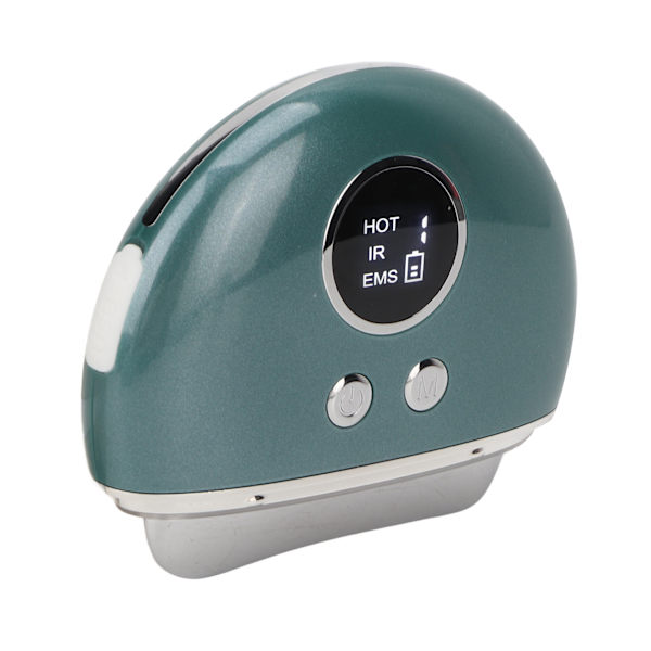 Electric Gua Sha Machine Colorful Lights Micro Current Hudskrapning Ansiktsmassageenhet Grön