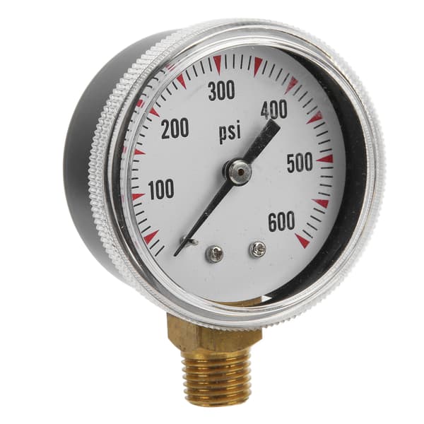 Y50 0-600psi Radialt Trykmåler med 1/4in NPT Messingforbindelse til Trykmåling