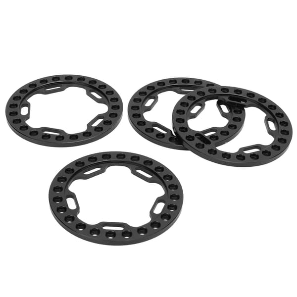 【NX】4 stk. ydre beadlock-ring til hjul 1,9 tommer erstatnings-beadlock-ringe til 1/10 RC-biler sort