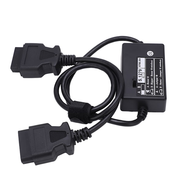 OBD2 hane till hona diagnostisk adapterkabel S.1279 S1279 modulbyte för Peugeout Bipper