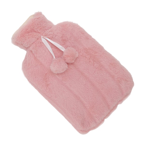 2000ML varmvattenpåse High Density Injection Varmvattenflaska med mjukt skydd för Winter Pink