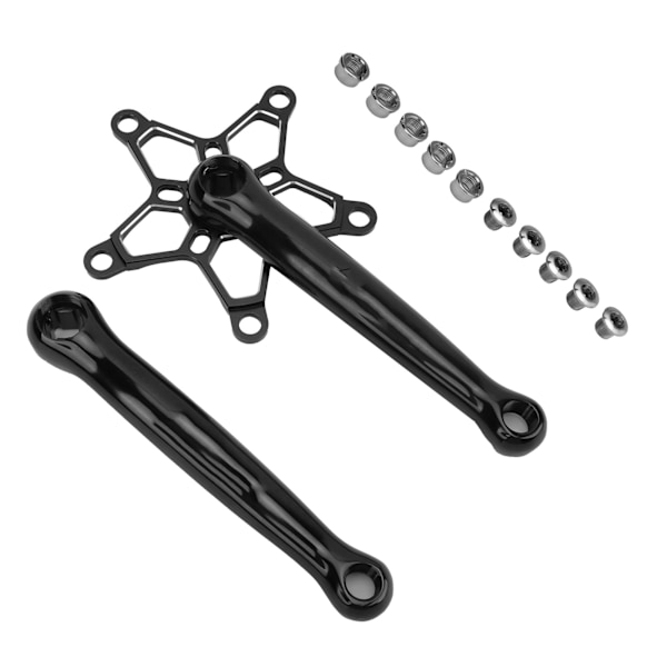 MEIJUN Mountainbike Kranksæt 170 mm 130 BCD MTB Kranksæt Venstre Højre Krankarme Sæt Sort