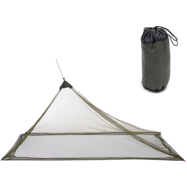 Bærbart rejsemyggenet udendørs telt lille militærgrønt 220 * 120 * 100 cm
