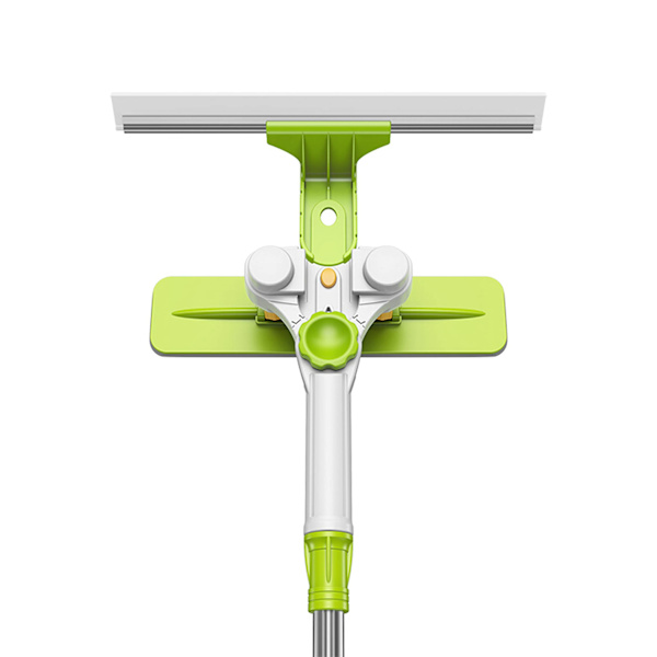 【NX】Window Cleaner with Smart Angle, Extendable Telescopic Handle and Double-Sided Window Squeegee Compatible with Exterior