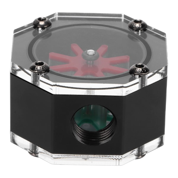 Vandstrømsmåler Transparent Akryl Ottekantet Metal Computer Vandkølet Reometer