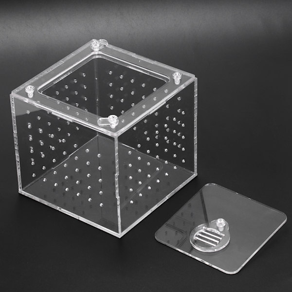 1. Reptil Terrarium Foder Slange Edderkop Øgle Avls Akryl Box Case Insekter Hus