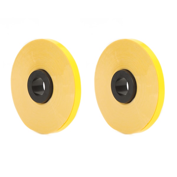 2 Ruller Etikettmaskintape Klar Utskrift 5mm Bredde 16m Lengde Slitesterk Gul Etiketttape Erstatning for Hjemmekontor