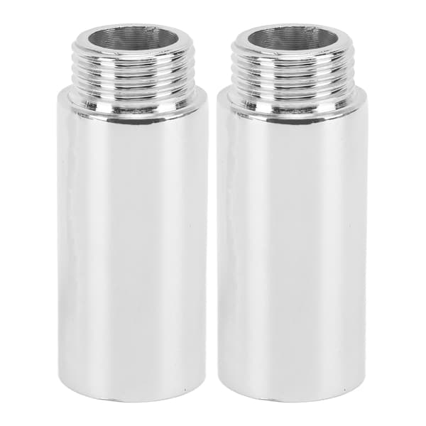 2 st Duscharmförlängning Rostfritt Stål Kromplätering Duschhuvud Förlängningsrör för Badrum 5,1cm/2in