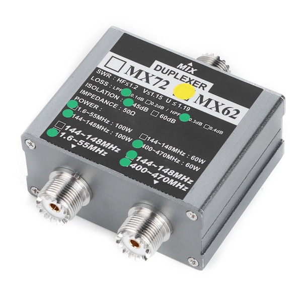 MX62 VHF/UHF Duplexer 144-148MHz 400-470MHz Erilaisia taajuuksia sisäantenniyhdistelmä