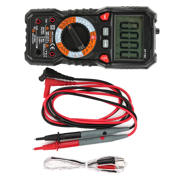 【NX】Multimeter Meter 6000 Count Digital Automatisk räckvidd Sant Effektivt värde Amperemeter HT118C