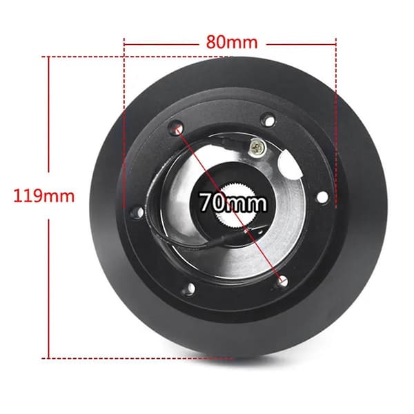 -E30H Aluminium racer-rat, kort navsæt, adapter, boss-sæt til E30 3-/5-SERIE 318 325 528 Black