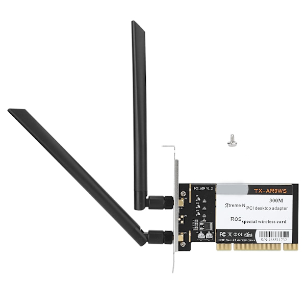 Trådløst nettverkskort AR9220 300M PCI stasjonær datamaskin Dual Band 2,4/5GHz WiFi-adapter