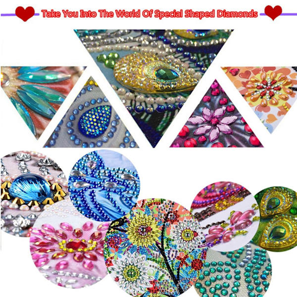 【NX】Mandala Blomma 5D Diamantmålningskit - DIY-dekor för vardagsrum och sovrum