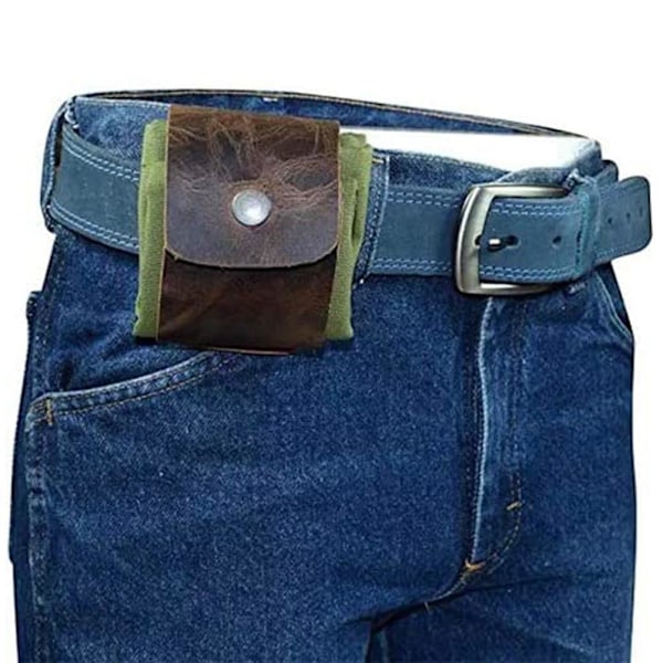 Læder og canvas Bushcraft taske Foldbar voksbehandlet canvas indvendig pose til vandreture