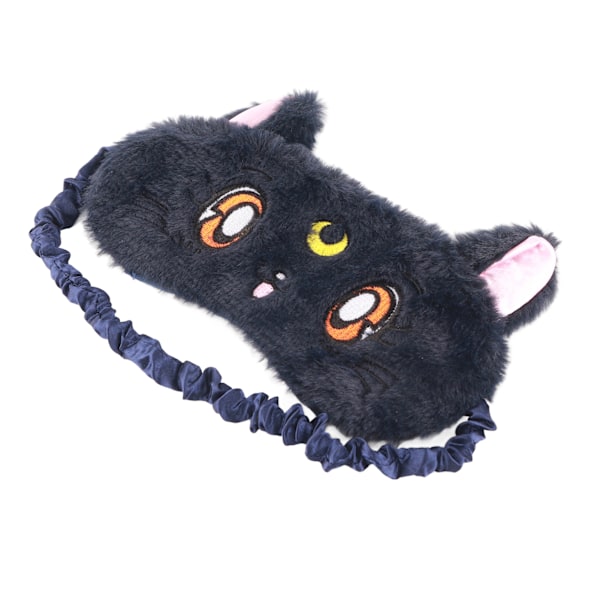 Anime Cat Eye Mask Mjuk plysch Sovhuva Inbyggd Ice Pack Tecknad ögonmask