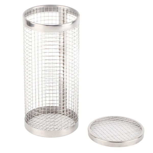 Grillkurv til rotisseri, rustfritt stål, universell, med krok for BBQ, pommes frites, 20 cm/7,9 tommer