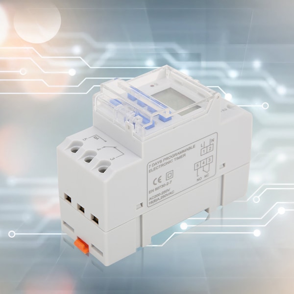 TM919A-2 200-250V AC 16A LCD 7-dagers programmerbar digital tidsbryter