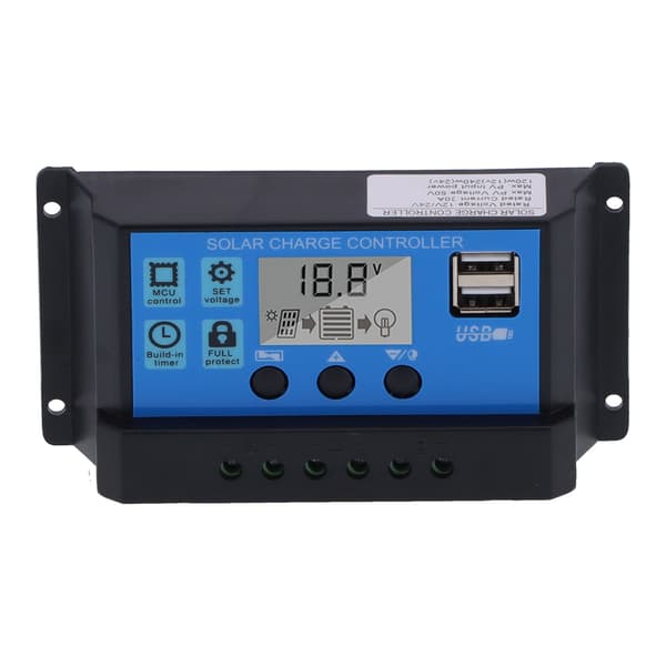 30A 12V 24V 2-vägs MOS Solcellsladdningsregulator PWM 3-stegs Batteriregulator Solpanelregulator