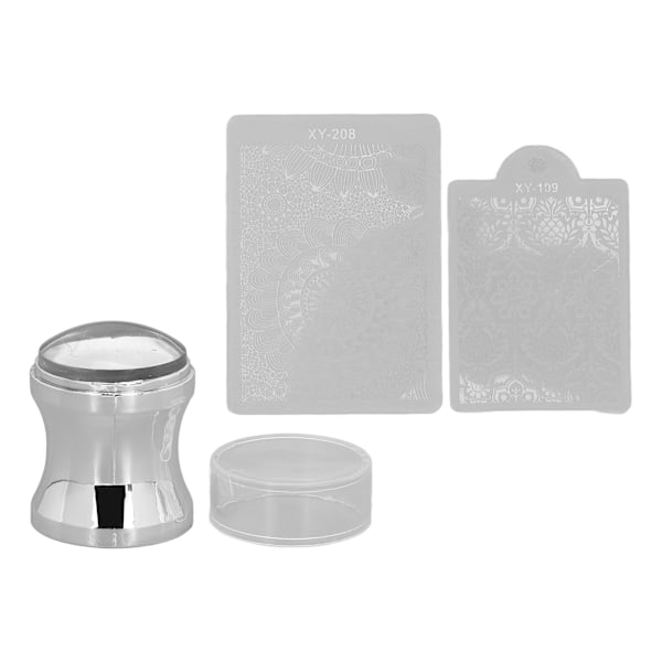 Nail Art Stamper Silikon Transparent Nail Stamper Manikyrværktøj med Stæmpeplader