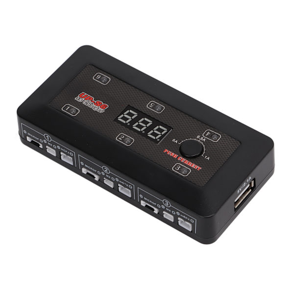 UP‑S6AC S6 RC Drone Batteriopladning LED Stemmeindikation USB Udgang 5V 2.1A til Lipo Lithium 3.7V