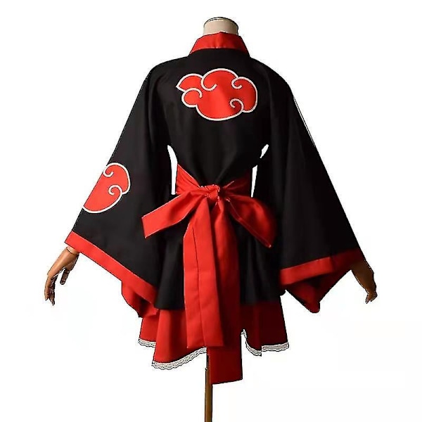 Japansk Kimono Cosplay Akatsuki Sky Print Uchiha Sasuke Hyuga Hinata Lolita Kostume Kjole - Halloween Naruto Tema - 110cm Børn & Kvinder