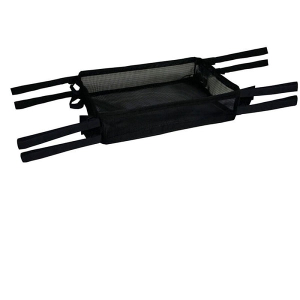 Utendørs campingbord oppbevaringsveske Sammenleggbar oppbevaring nettinglomme servise Organizer for camping piknik BBQ, modell: svart