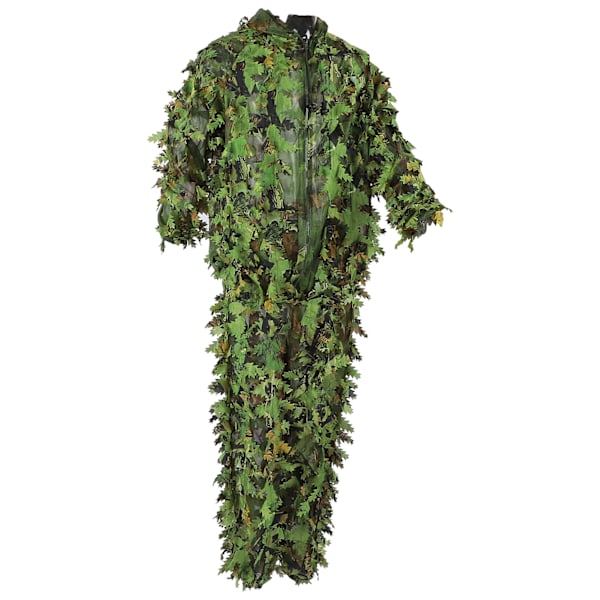 Green Wild Camouflage Ghillie Suit 3D Leaf jackor och byxor Set Kläder för jakt