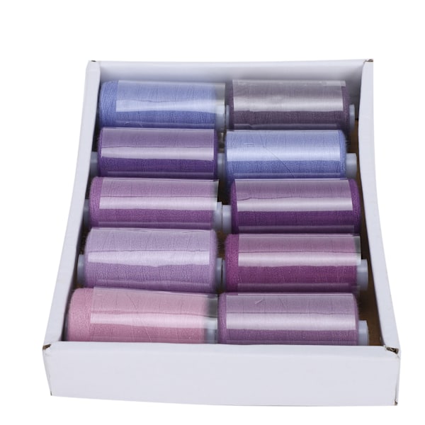 10 rullan ompelulankasetti kotitalous Pagoda-langat DIY-tarvikkeet 300 jaardia 402 Violetti