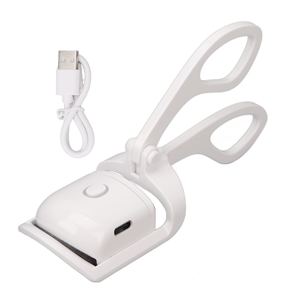 Elektrisk ögonfransböjare Mini Bärbar USB Uppladdningsbar Temperaturkontroll Långvarig uppvärmd ögonfransböjare Vit