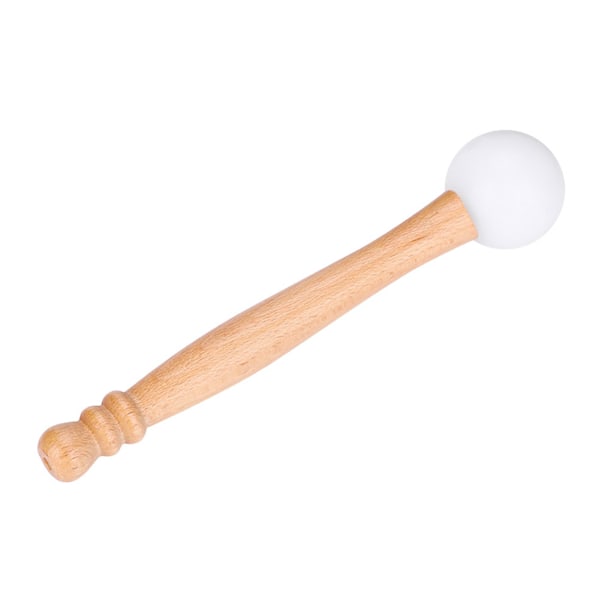 Wood Mallet Stick Gummi O-ringar för att spela Crystal Singing Bowl