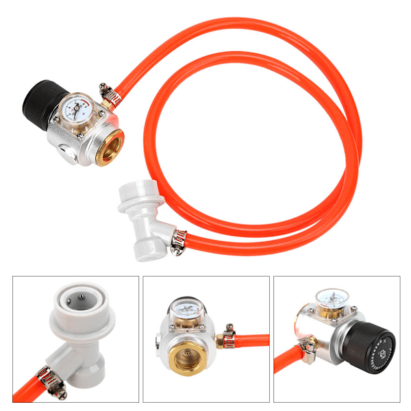 CO2-minigasregulator Bærbar CO2-lader Trykmåler Homebrew-værktøj med kuglelukning