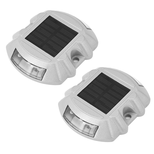 2 stk 6 LED Solcelledrevne Veibultlys Mark Hage Plen Dekk Sti Utomhus Vanntett Lamper