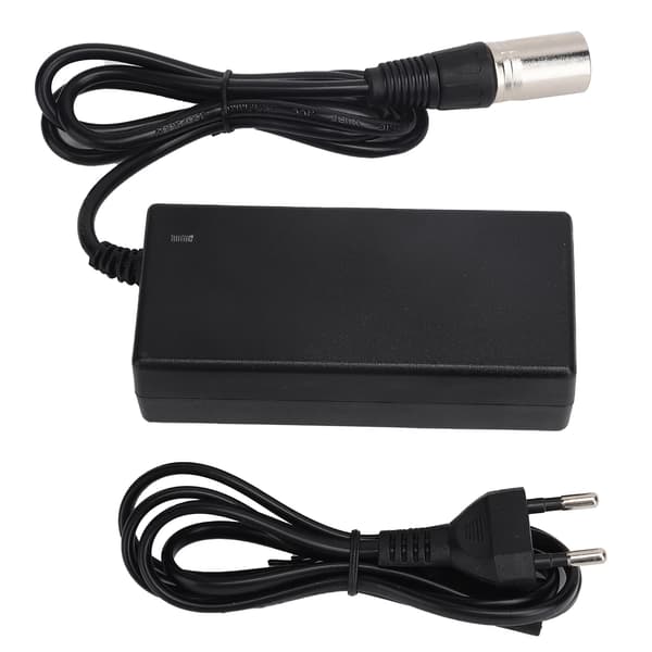 3-pin hannkontakt 29,4V/2A strømadapter litiumbatterilader EU-plugg 100-240V
