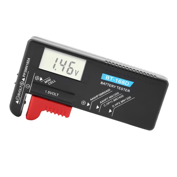 【NX】Universal Digital LCD AA/AAA/C/D/9V/1,5V Knappcellebatteri Volt Tester BT-168D