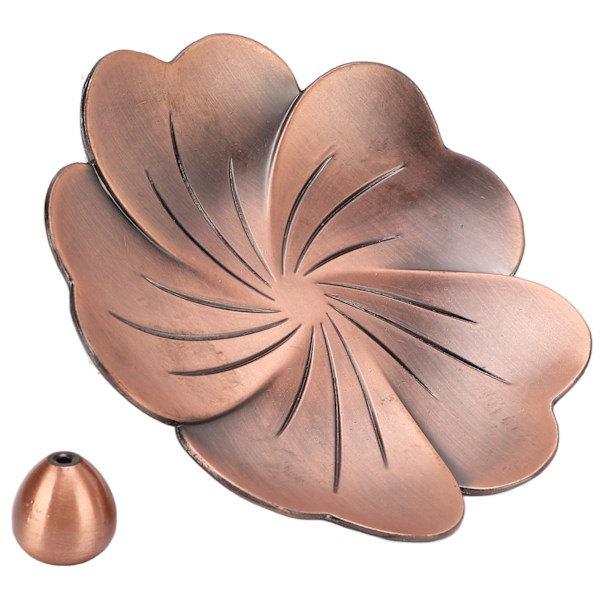 Rökelsehållare Retro Elegant unik blomform Separat design Röd Kopparfärg Rökelsehållare