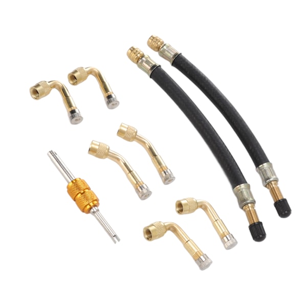 Fleksibel forlengningsdekkventil-adapter med 45 grader, 90 grader, 135 grader dekkventilstamforlengelse for bil, lastebil, bobil, tilhenger, campingvogn