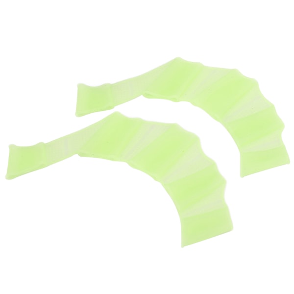 1 par Simhandfängsel Flippers Silikon Simfinger Näthandskar Swim Palm FingerGreen L