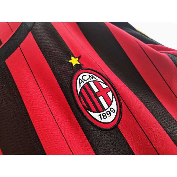 Kvalitetsprodukt Retro egen 13-14 AC Milan hjemmeskjorte langermet Van Basten NO.9 Van Basten NO.9 L
