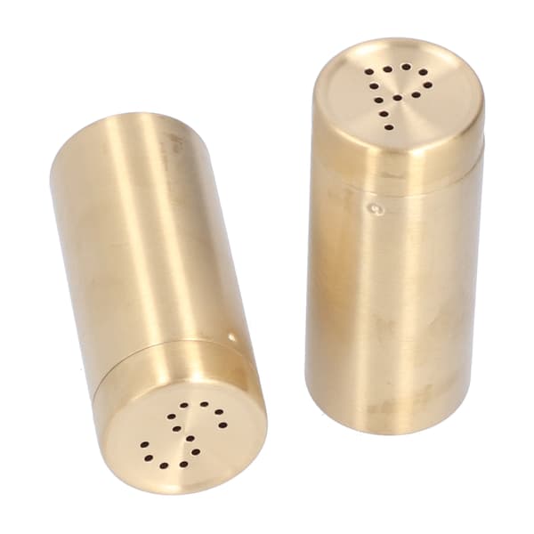 2st Kryddburk Rostfritt stål Kryddflaska Salt och peppar Shaker Kitchen ToolGolden