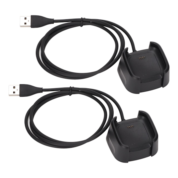 2 stk. USB-opladerkabel Dockningsstation til Fitbit Versa 2 Health and Fitness Smartwatch