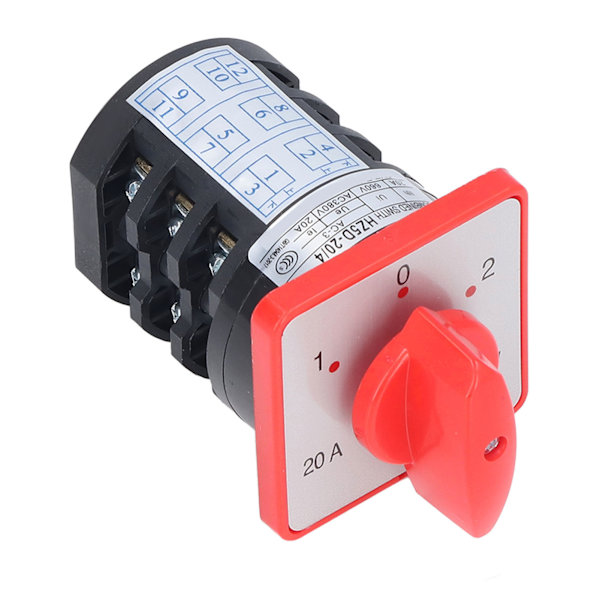 BERM-afbryder Drejeknap 3-polet 3-position Tilbehør til Power Control AC 380V
