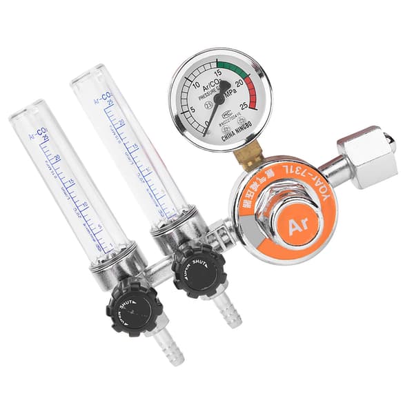 【NX】Argon tryckregulator zinklegering dubbelrör invändig gänga G5/8in svetsutrustning