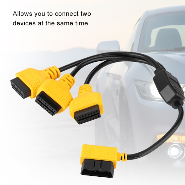 OBD2 Kabel 1 til 3 Konverter Adapter 50 cm OBD2 Forlængelse Y-Linje J1962M til 3-J1962F Splitter
