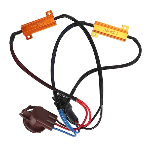 2 stk. LED-modstand Dobbelt modstand Enkelt ledning 50W Medium effekt Nøjagtig dekodning LED-belastningsmodstande Adapter