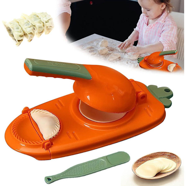 2-i-1 Dumpling Maker Maskin - Enkelt og morsomt verktøy for å lage dumplings for voksne og barn