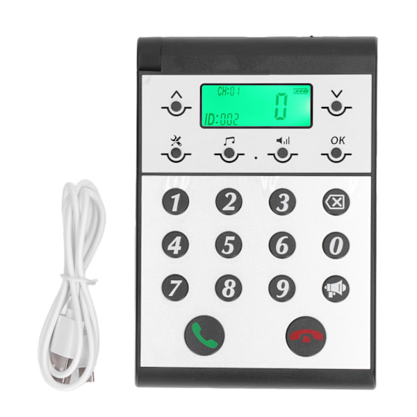 Trådlös intercom-telefon 1000m Avstånd Klart samtal Intelligent nätverkande Handsfree Intercom-system Värd Svart